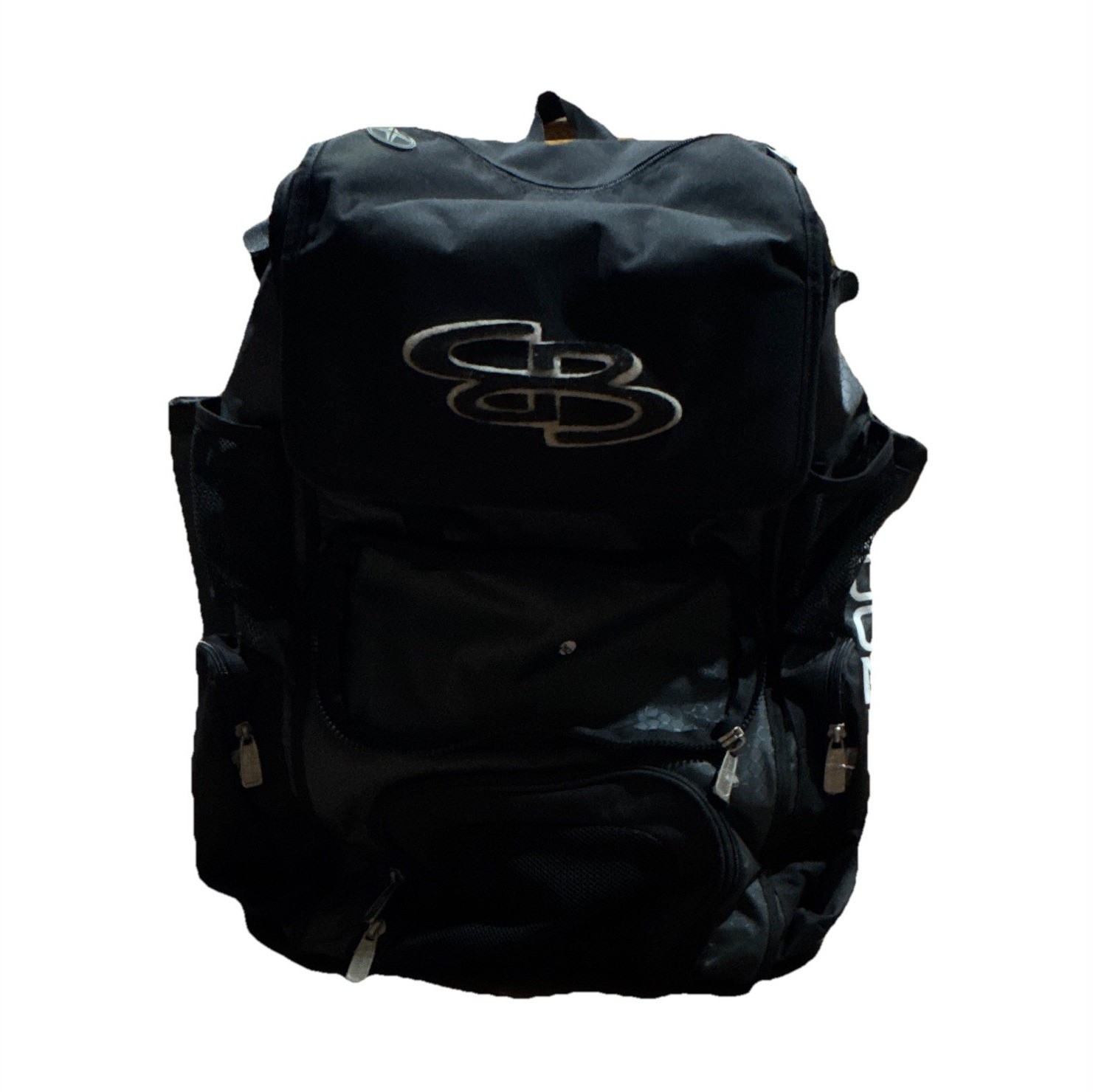 Bombah Black Large Backpack Zip Closure Adjustable Straps Missing front flap