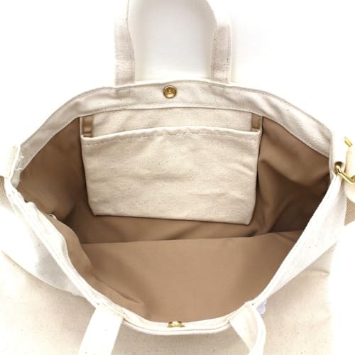 Hapitas Miffy Sturdy Canvas Tote Shoulder Bag 6063 B241. Natural Miffy Facefrom