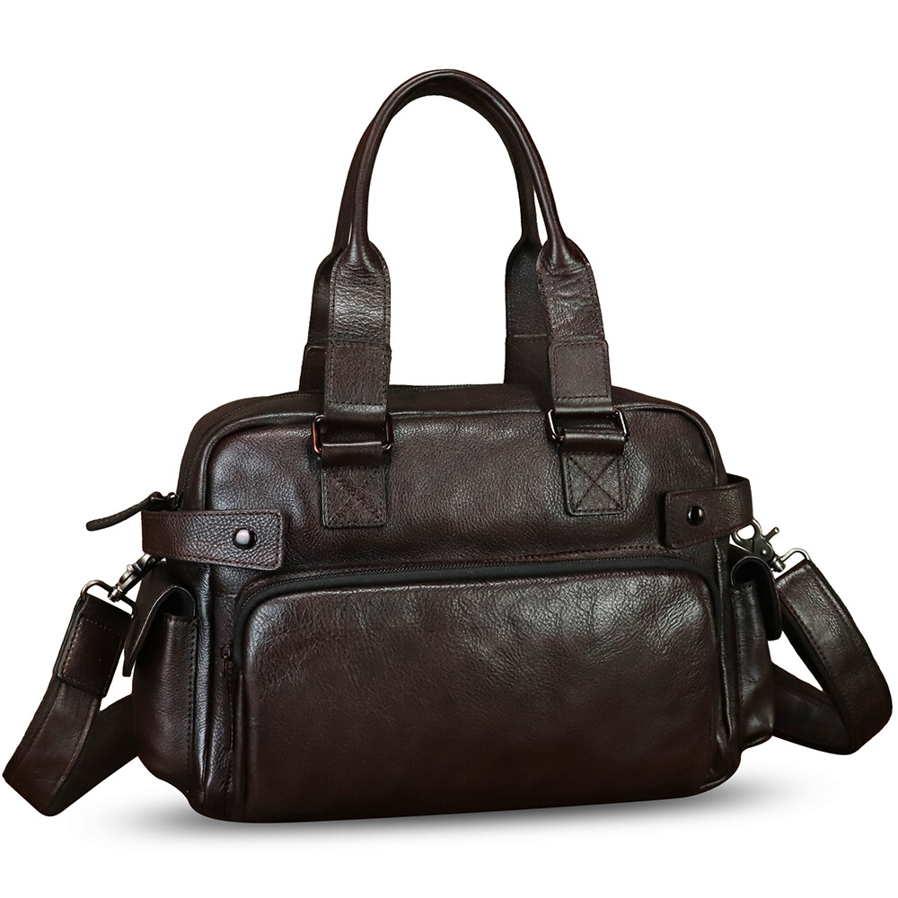 Genuine Leather Purse and Messenger Bag for Men Briefcase Crossbody Shoulder Bag