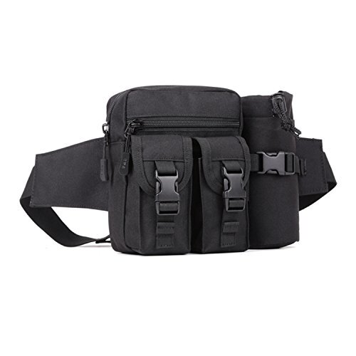 Tactical Waist Bag With Water Bottle Pouch Outdoor Waterproof Waist Shoulder Bag