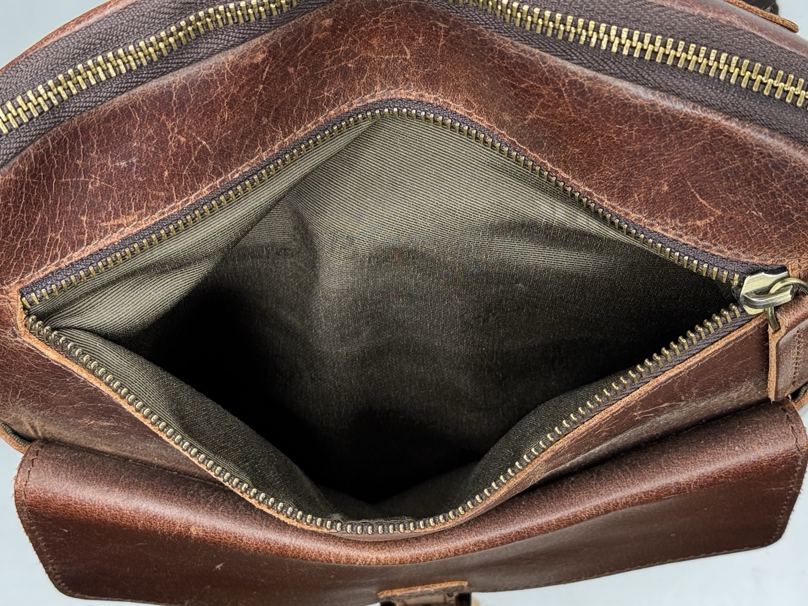 S-ZONE Genuine Buffalo Leather Backpack Purse Dark Brown Travel Laptop Bag 12.9”