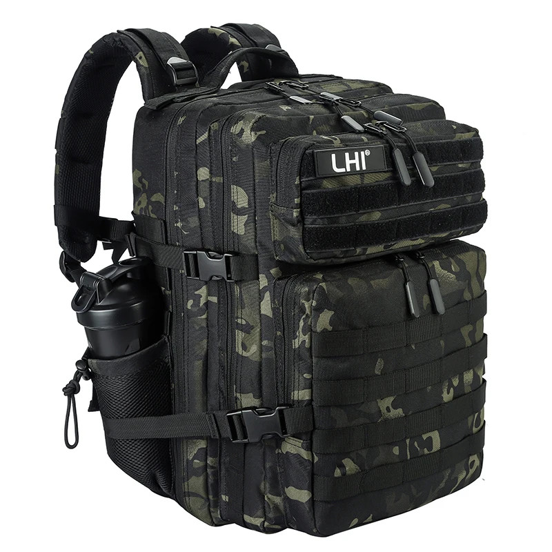 45L Tactical Hiking Backpack Waterproof Camping Trekking Mountaineering Rucksack