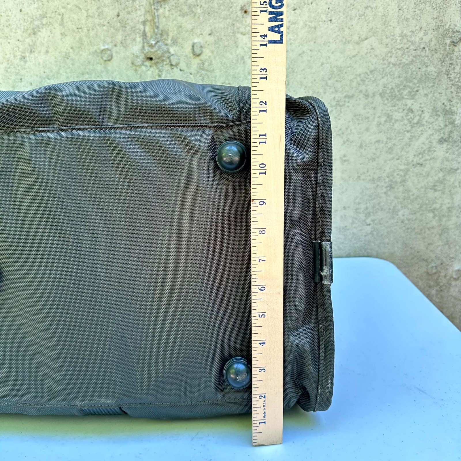 Tumi Large Duffel Bag Alpha Ballistic Nylon Green Travel Weekender Monogrammed