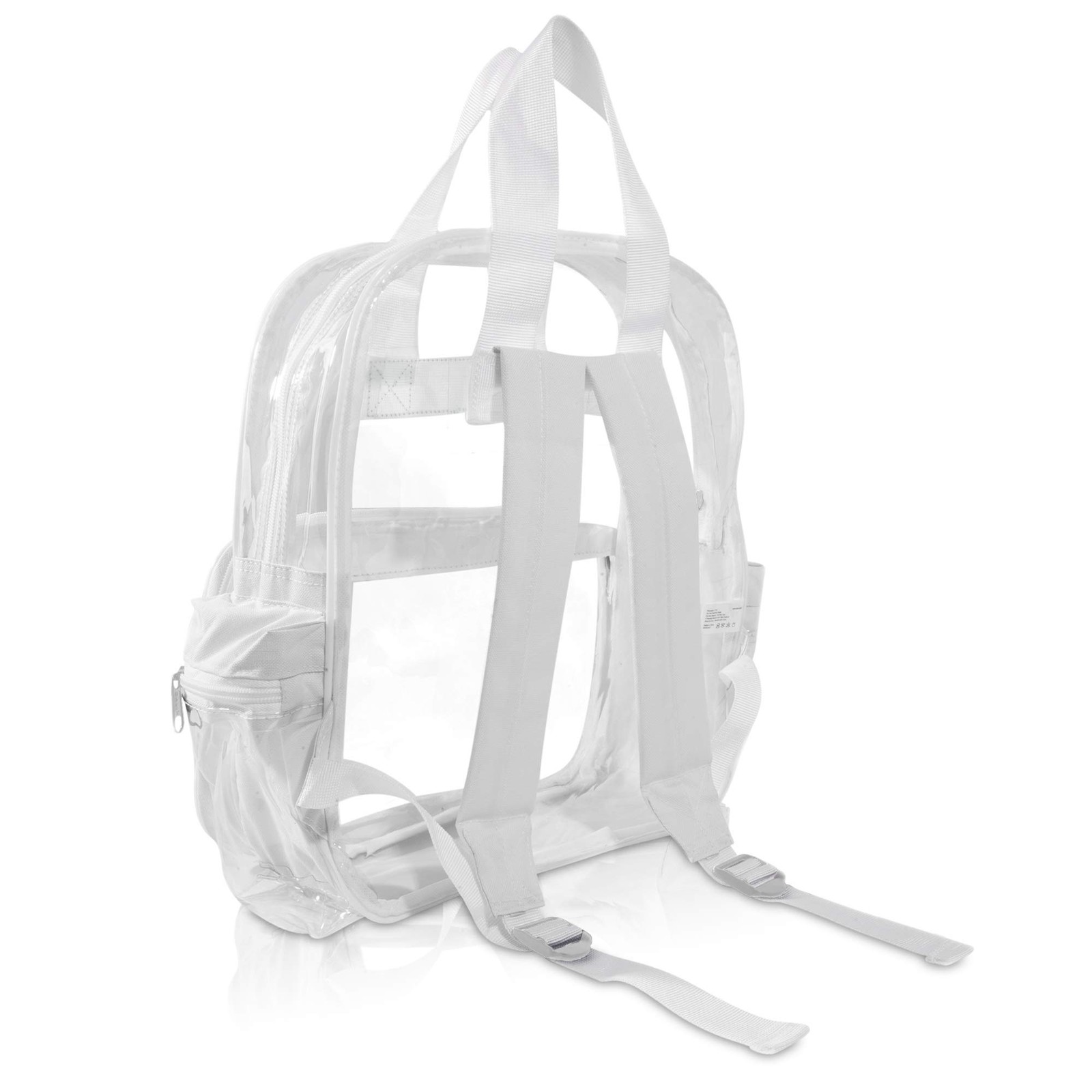 Clear Backpack Bags Smooth Plastic White
