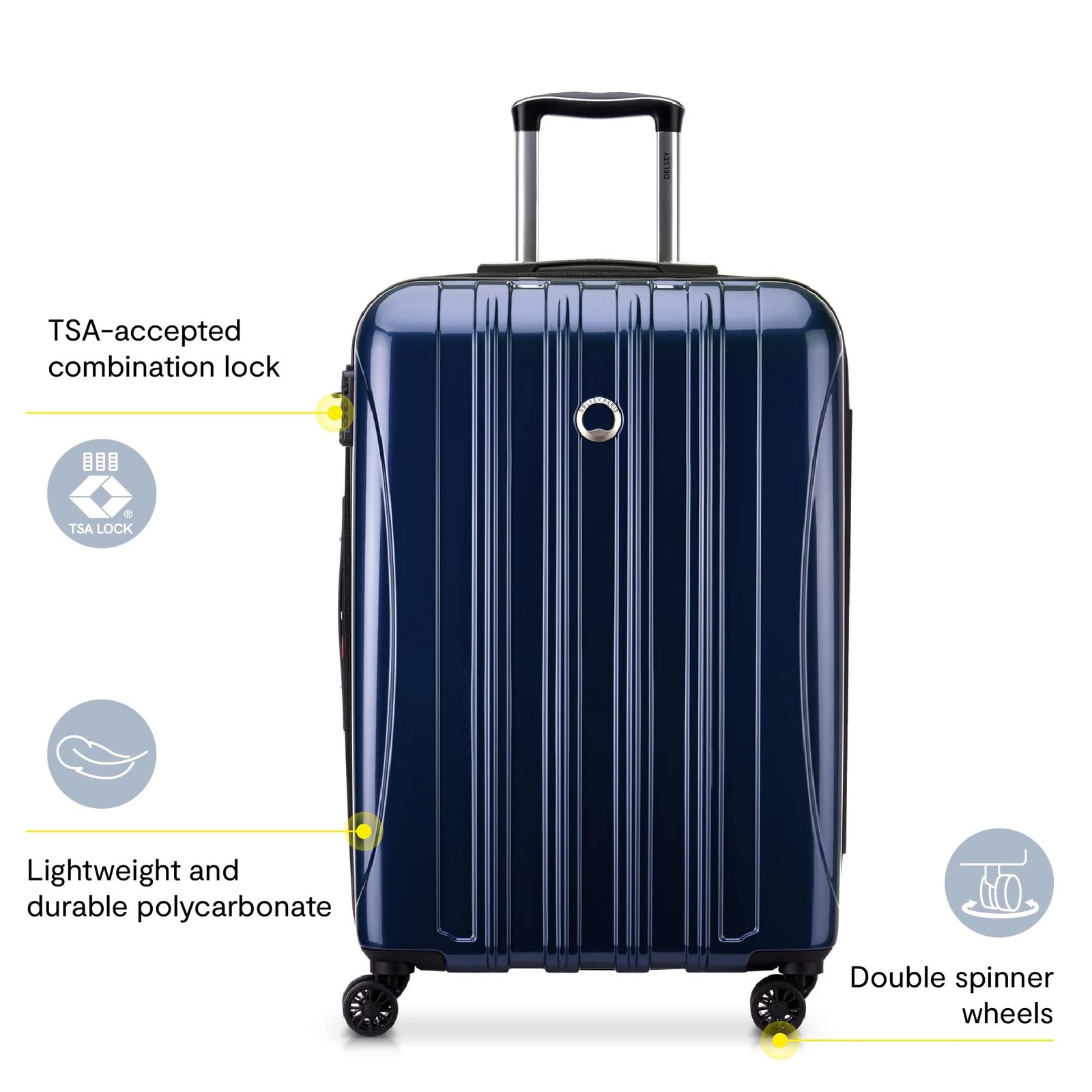 DELSEY Paris Helium Aero Hardside Expandable Luggage Spinner Wheels 21 Inch U7