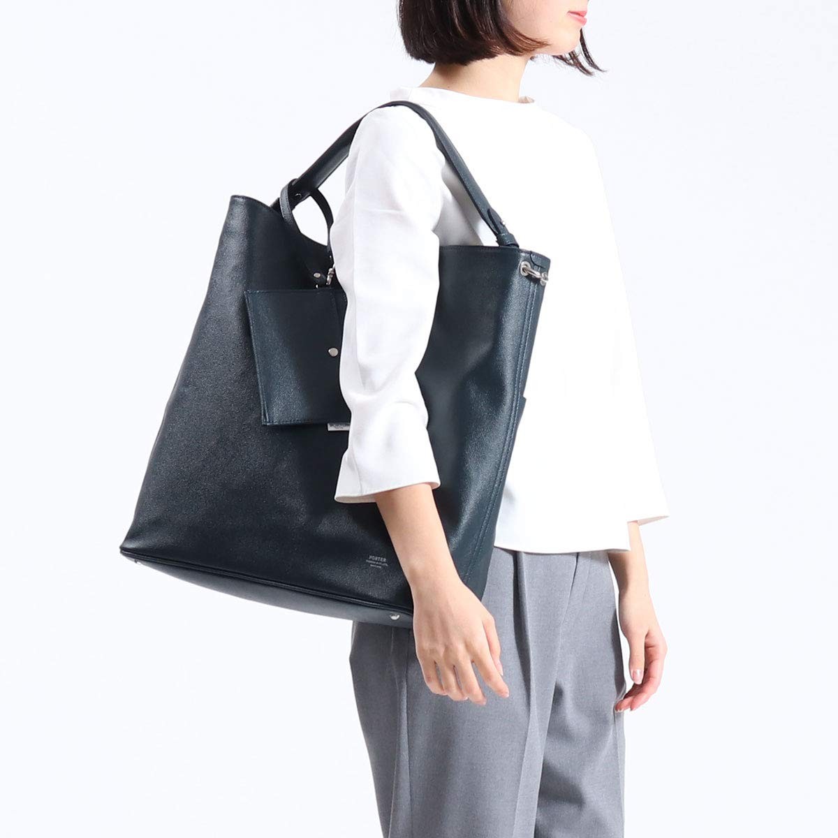 PORTER 2-way Shoulder Bag L LINK 321-02807 Navy