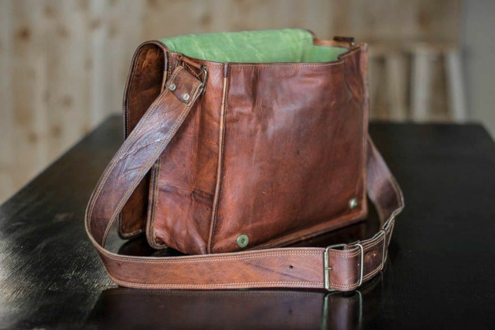 Bag Leather Genuine Men S Laptop Messenger New Briefcase Satchel Vintage New