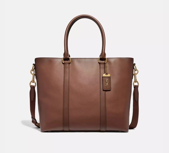 NEW WITH TAGS COACH Metropolitan Tote CARRYALL Glovetanned Leather Saddle BROWN