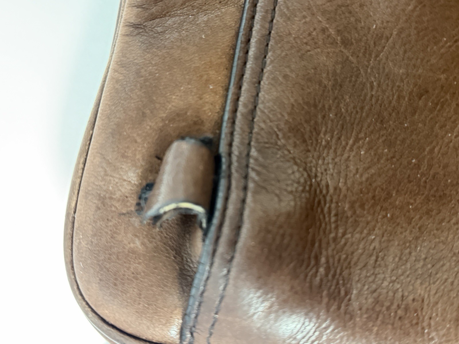 Vintage COACH Metropolitan Briefcase Bag Brown Leather LOVED READ