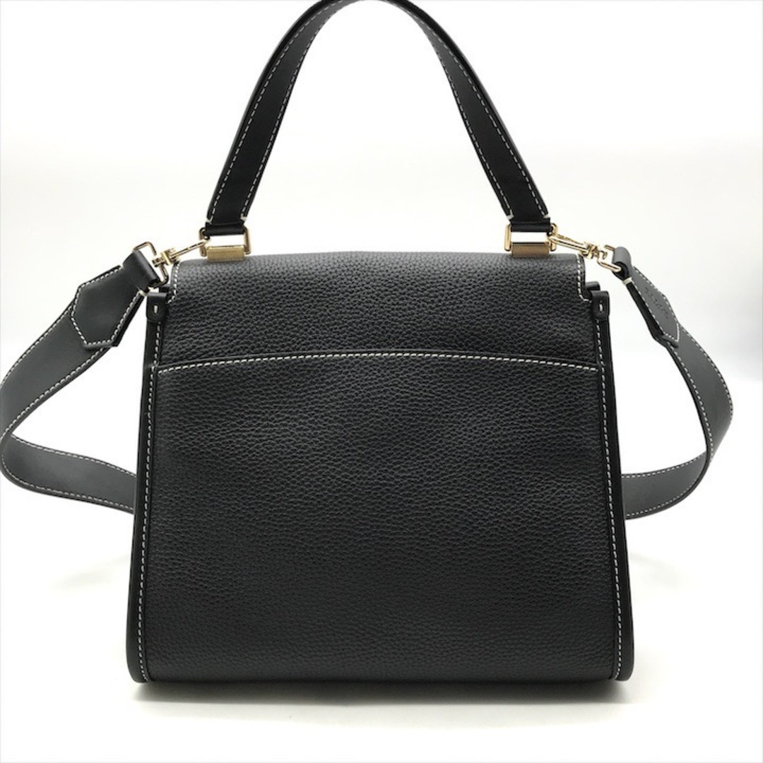 Good condition BALLY 2way leather hand shoulder bag gold hardware 24.5×20×12cm