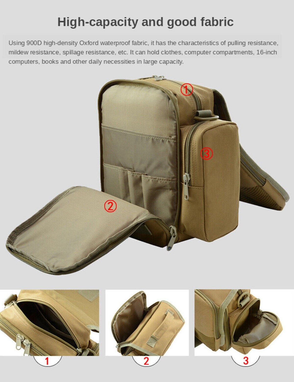 ​Outdoor Casual Shoulder Bag Military Fan Mountaineering Bag Portable Handbag