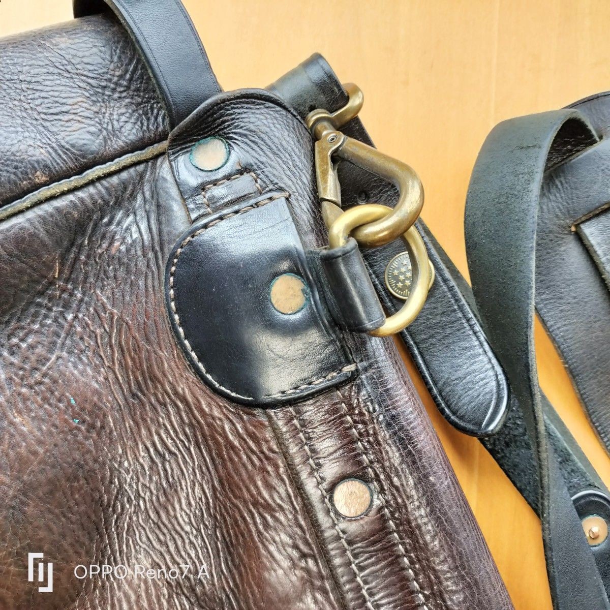 RRL Double RL Ralph Lauren Leather Messenger Bag Shoulder Bag Dark Brown