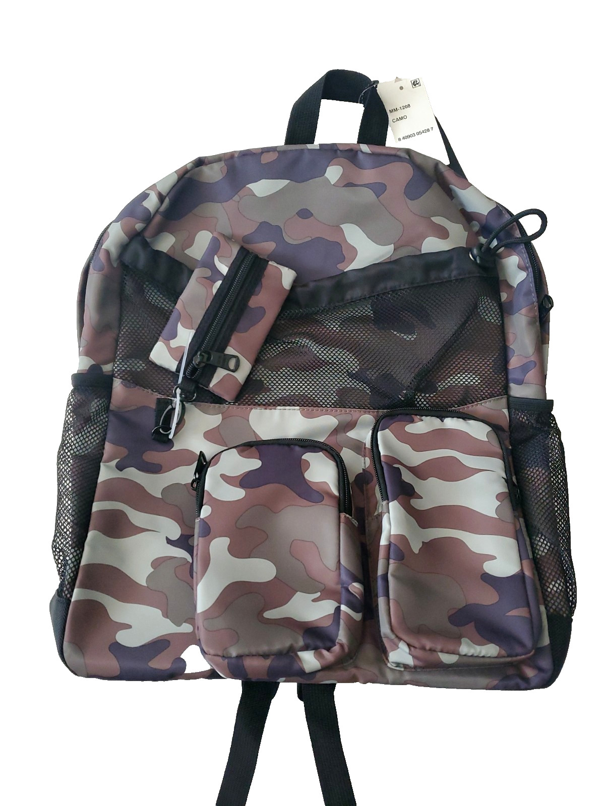 Steve Madden Men’s Multi-Pocket Dome Backpack, Olive/Camo