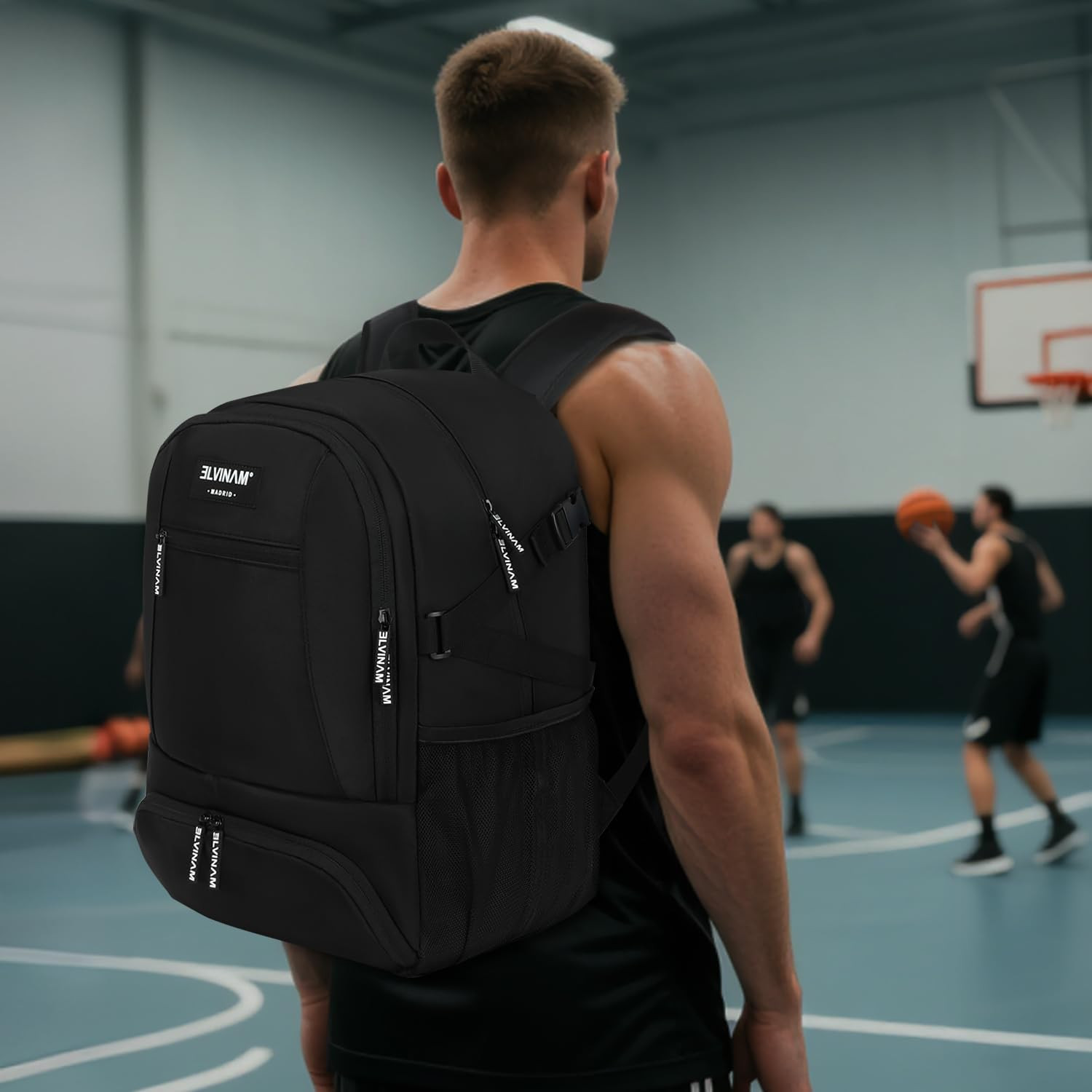 Basketball Backpack with Ball Holder & Shoe Compartment, Large Sports Bag for Me