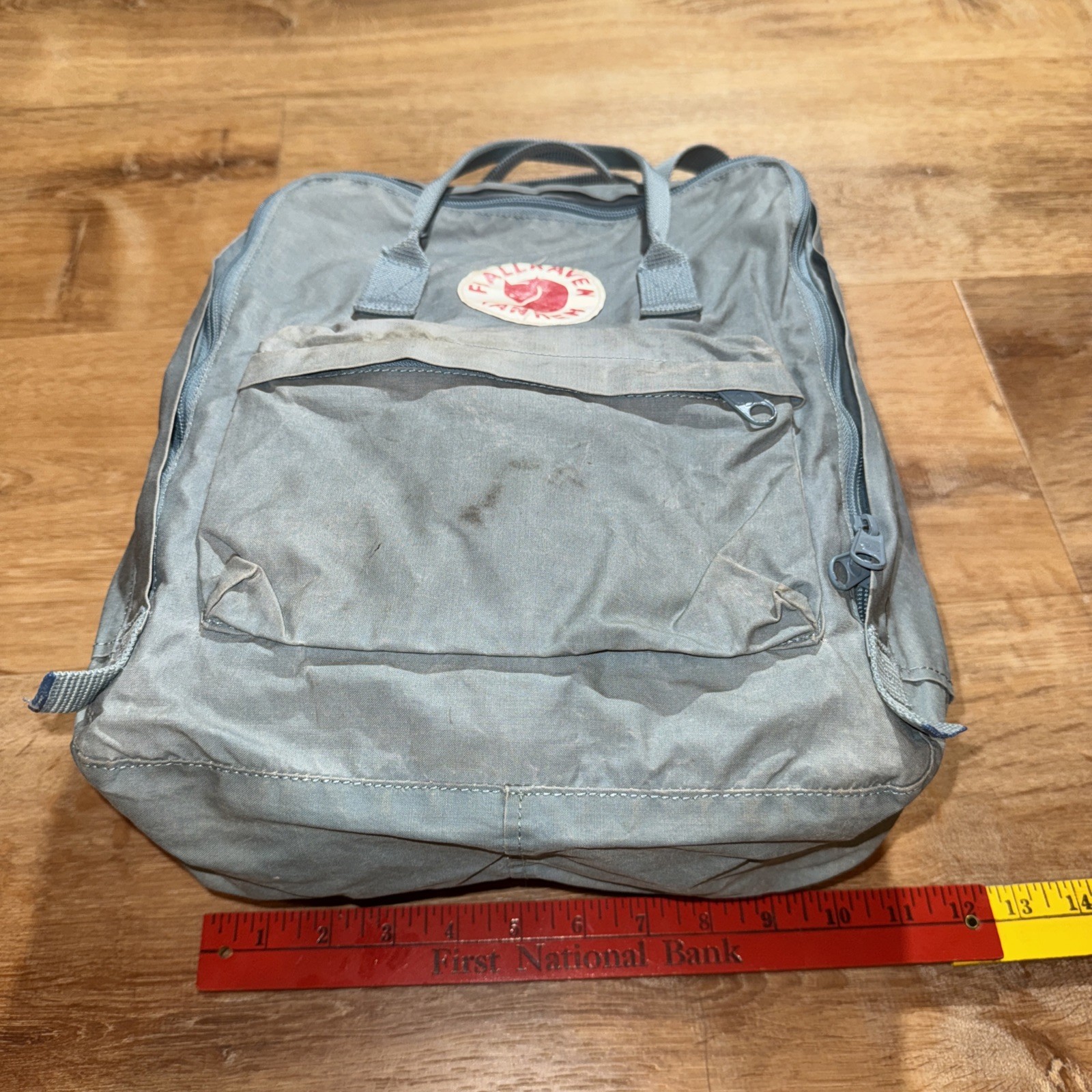 Fjallraven Kanken 14in Backpack Sky Blue/Light Distressed Carryon College Fox