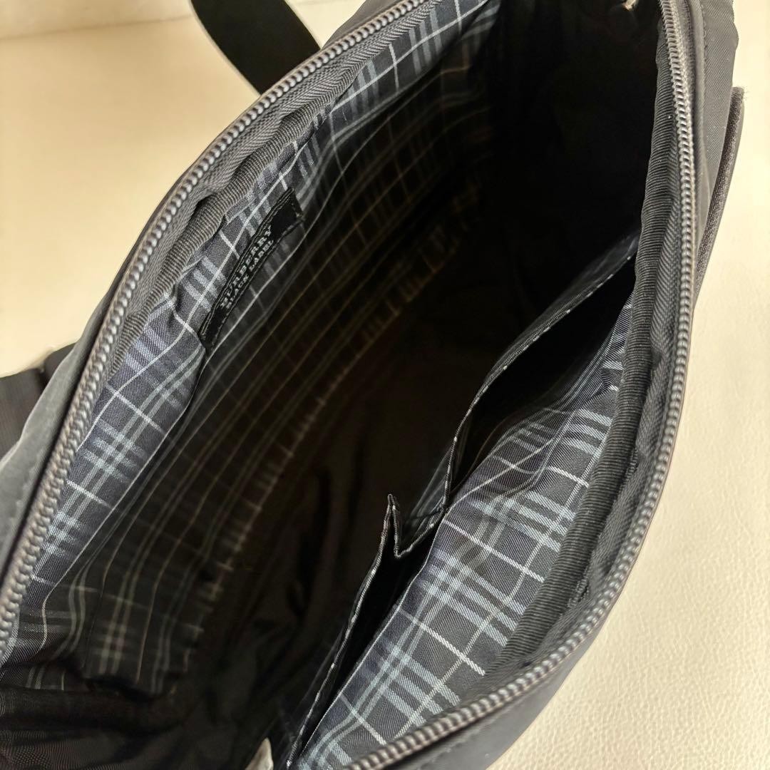 Authentic Burberry Black Label Men’s Nylon Body Bag 16cm x 27cm x 8cm Black