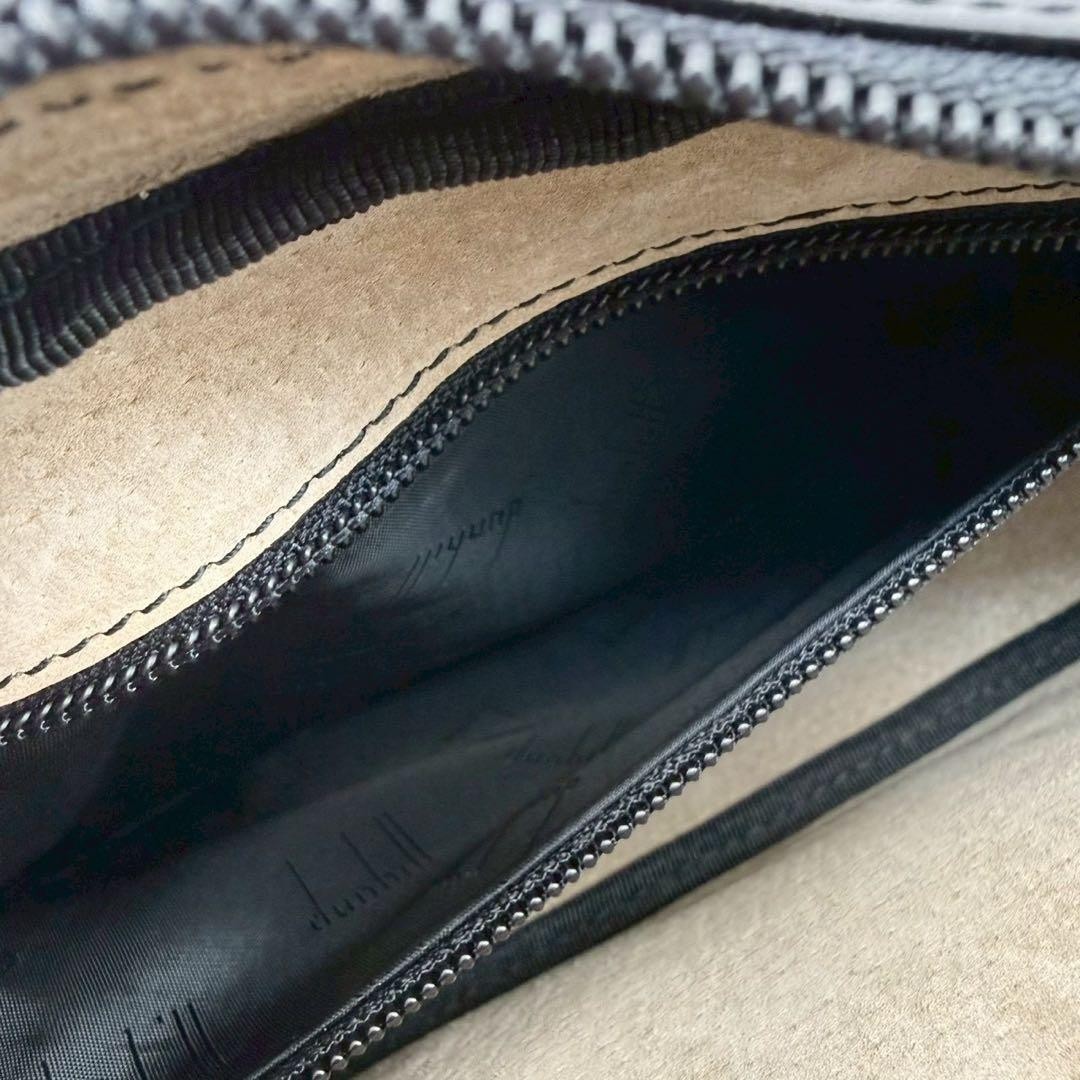 Dunhill Men’s Black Leather Second Bag Clutch Business Formal Vintage