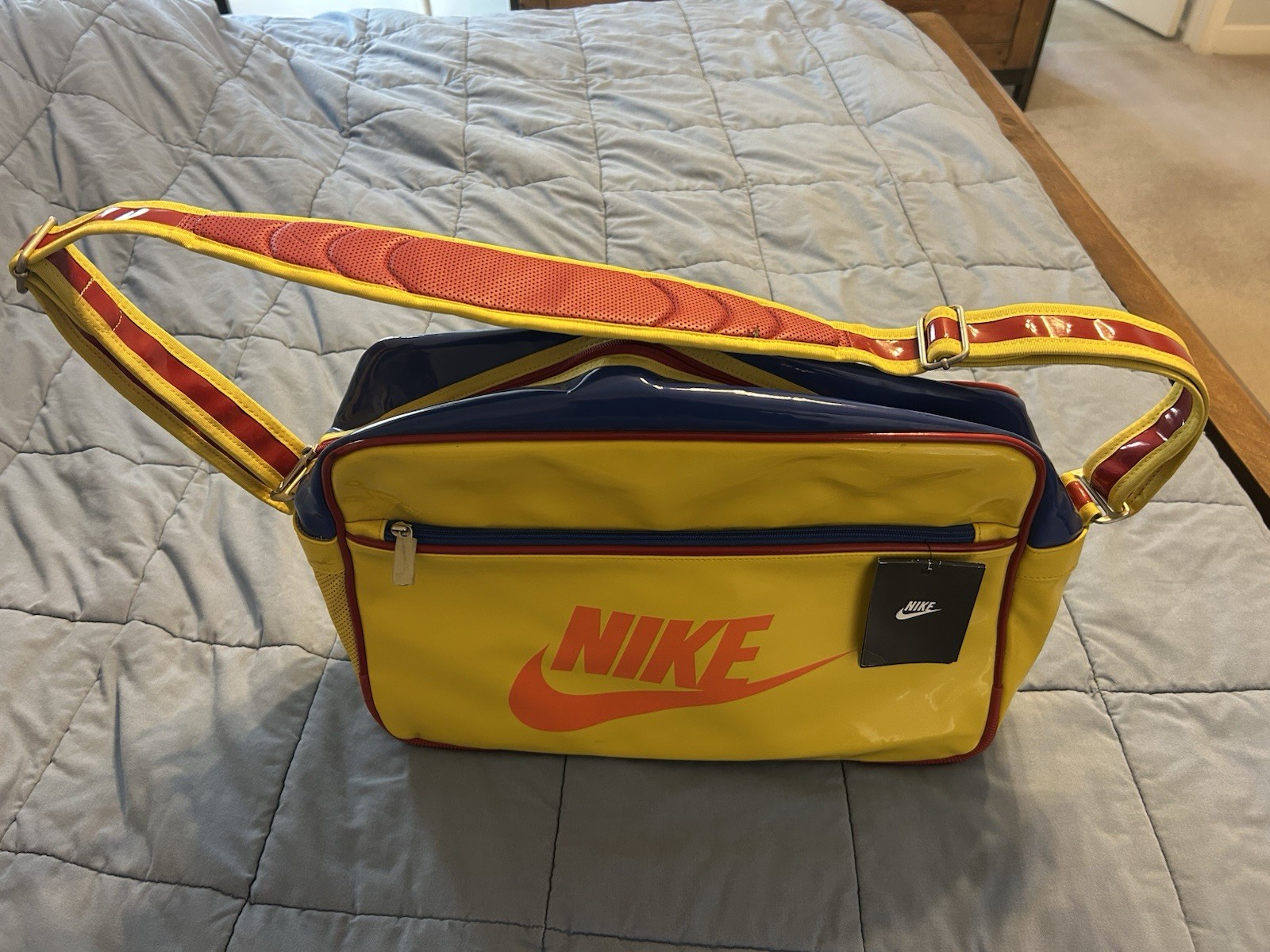 Vintage Nike Bag Multicolor Canvas retro Shoulder Bag Carry On Collectors Bag