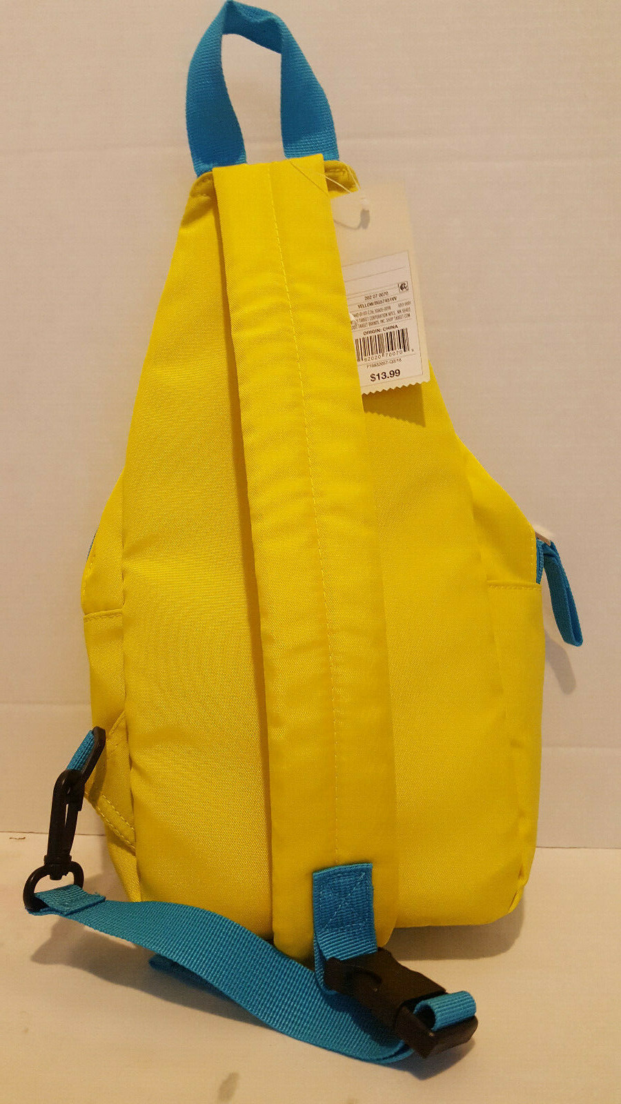 Cat & Jack Yellow Boys Shoulder Pack 2 Zipper Compartments Adjustable strap
