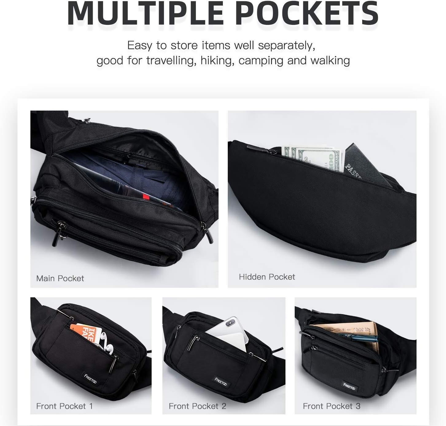 Lightweight Adjustable Waist Pack – Perfect for Hiking, Running, and Travel