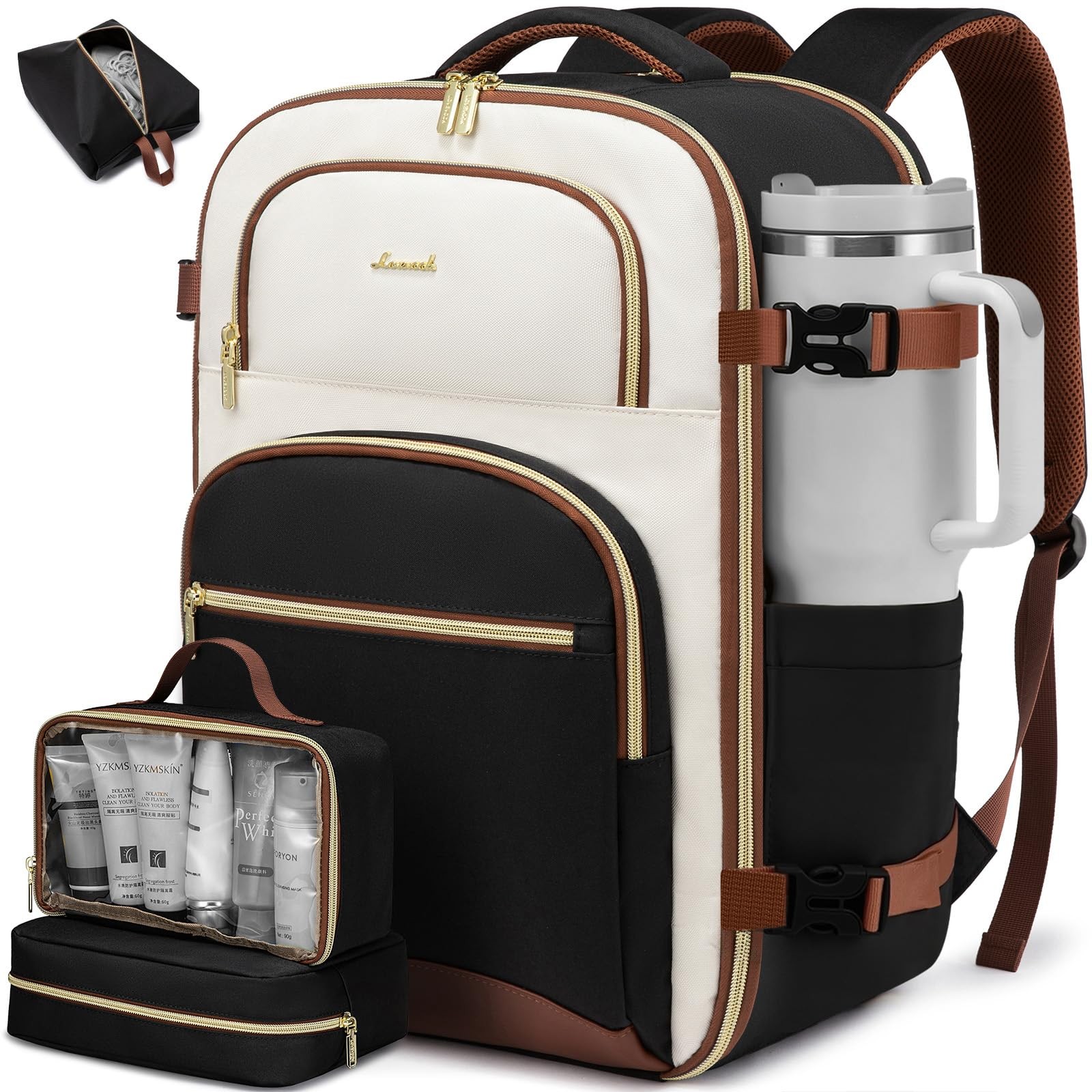 Travel Backpack for Women, 40L Airline Approved Carry On Backpack Luggage wit…