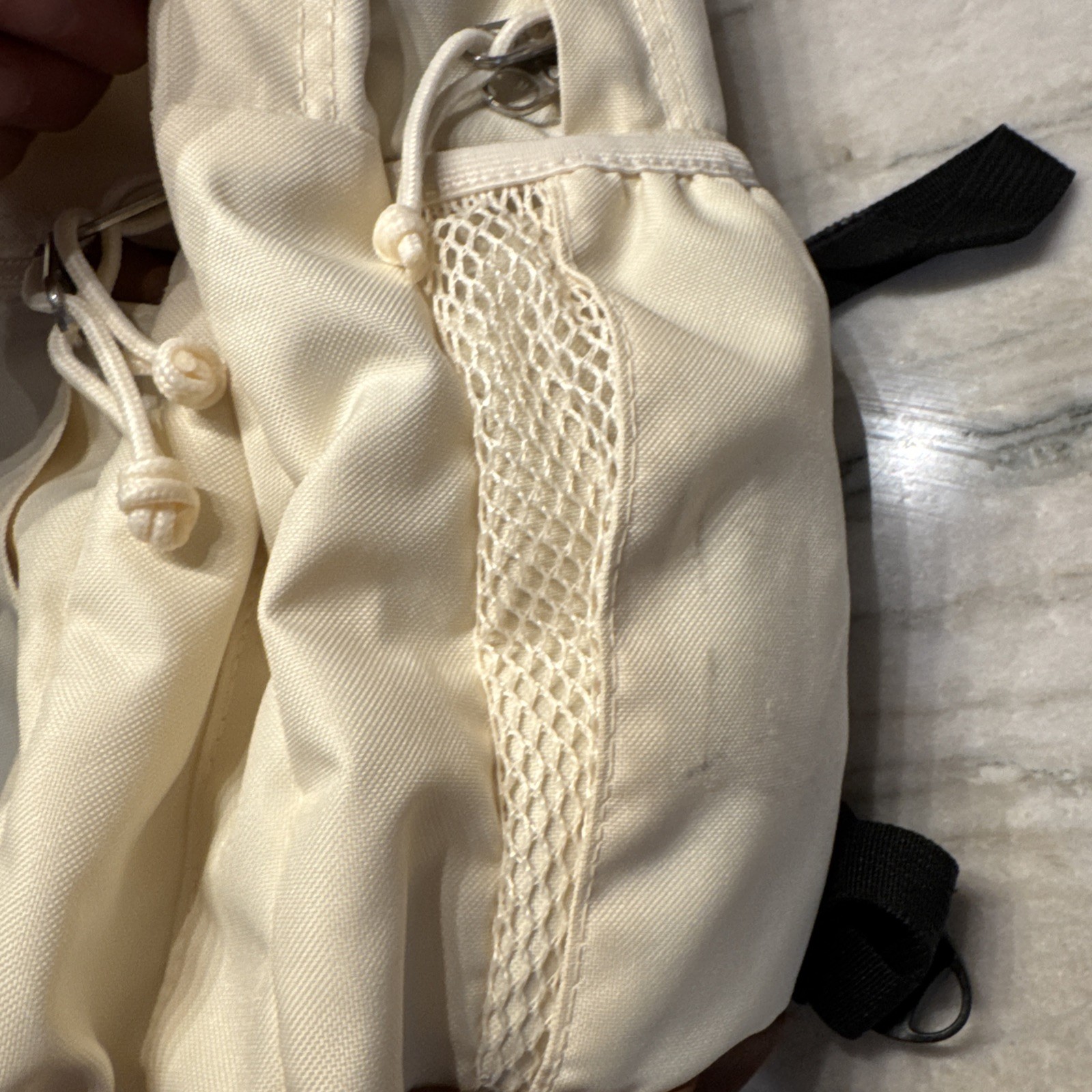 Jansport USA School Backpack Book Bag Brown Leather Bottom Ivory Back To School