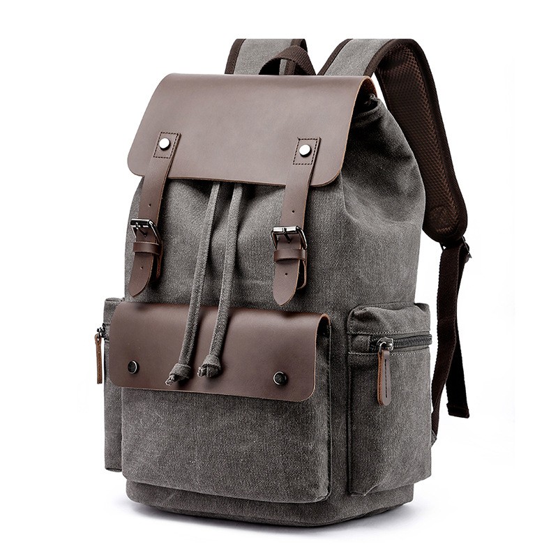 Canvas Backpack Satchel Travel Rucksack Hiking Camping Vintage School Travel Bag