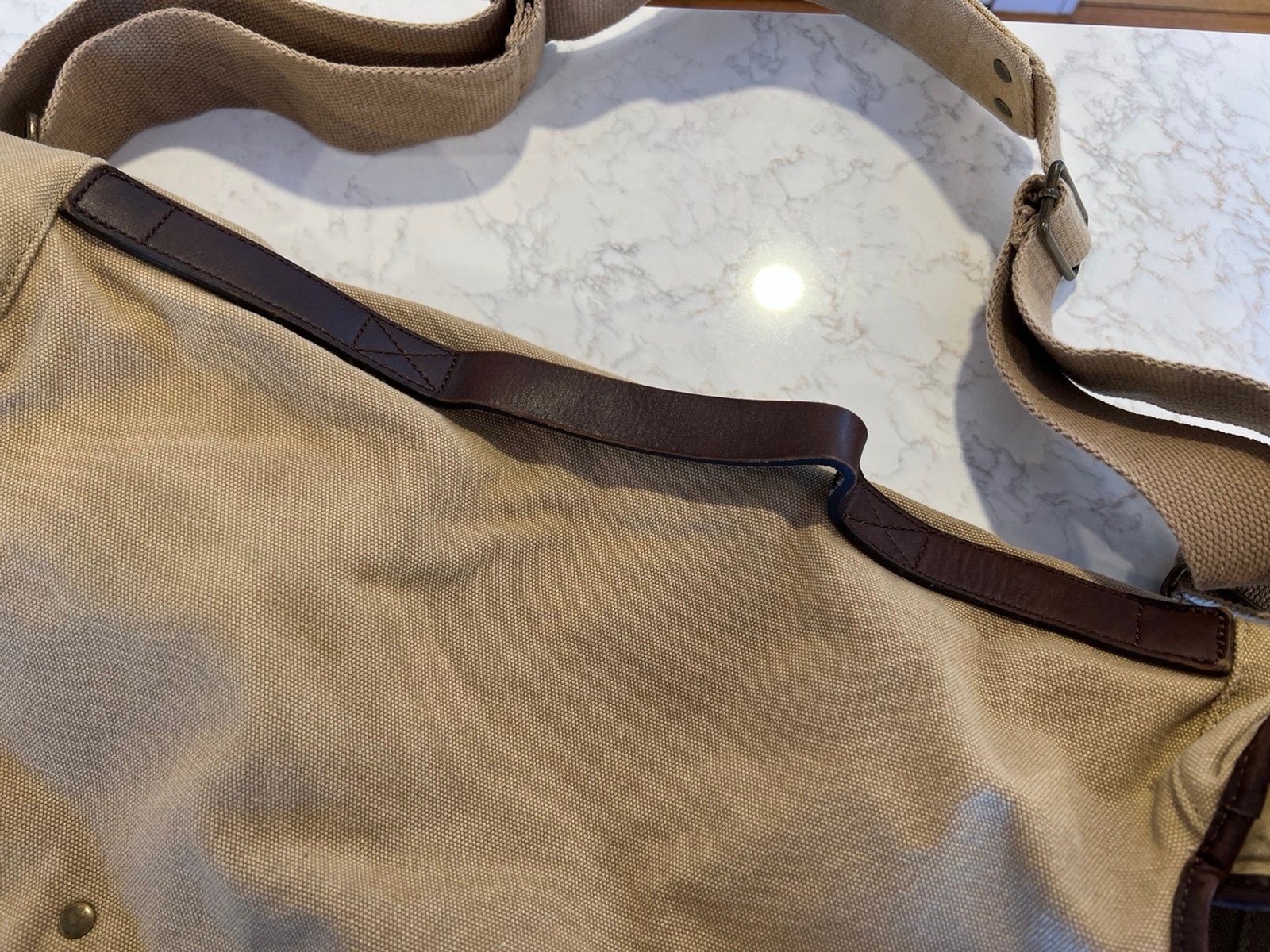 VTG J Crew Crossbody Mailbag Leather Bottom – New with Tag, Abingdon
