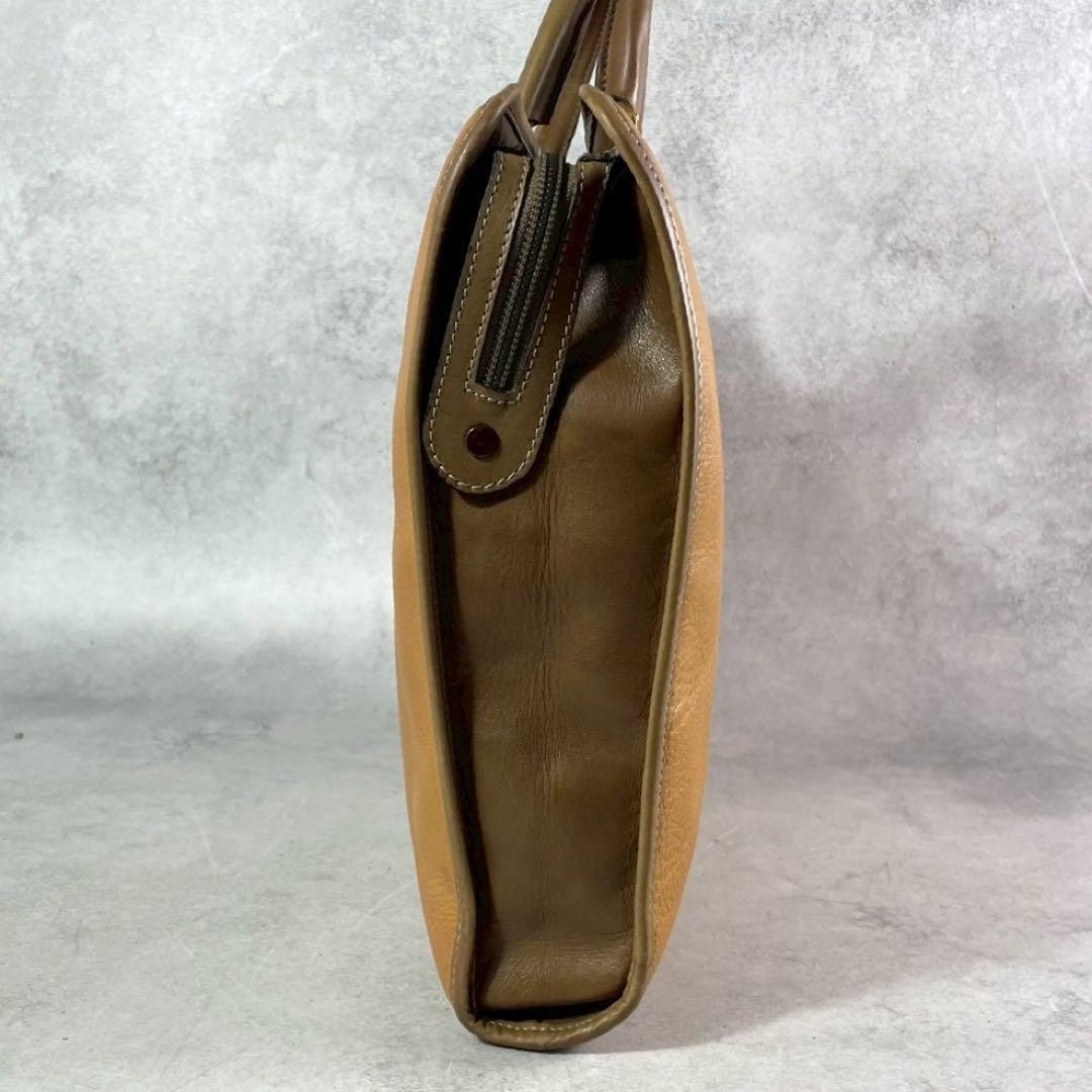 Loewe Vintage Anagram Leather Briefcase Camel Gold Hardware Made In Spain