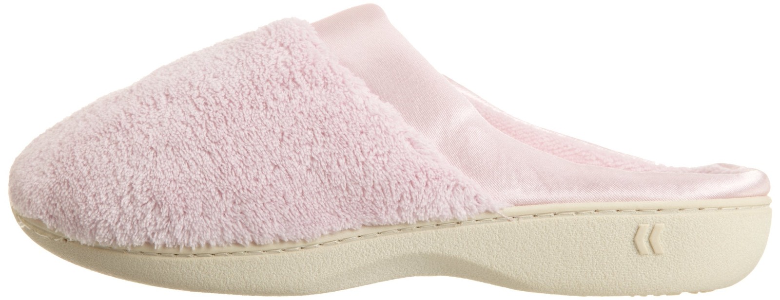 Isotoner Women’s Microterry PillowStep Satin Cuff Slippers Peony 5 5 6 U1