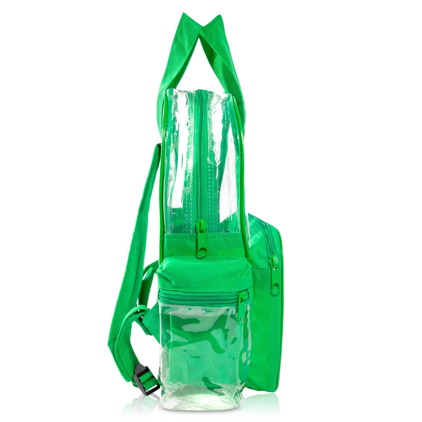 DALIX Clear Backpack Transparent School Bag Ninja Turtle Green Small to Medium