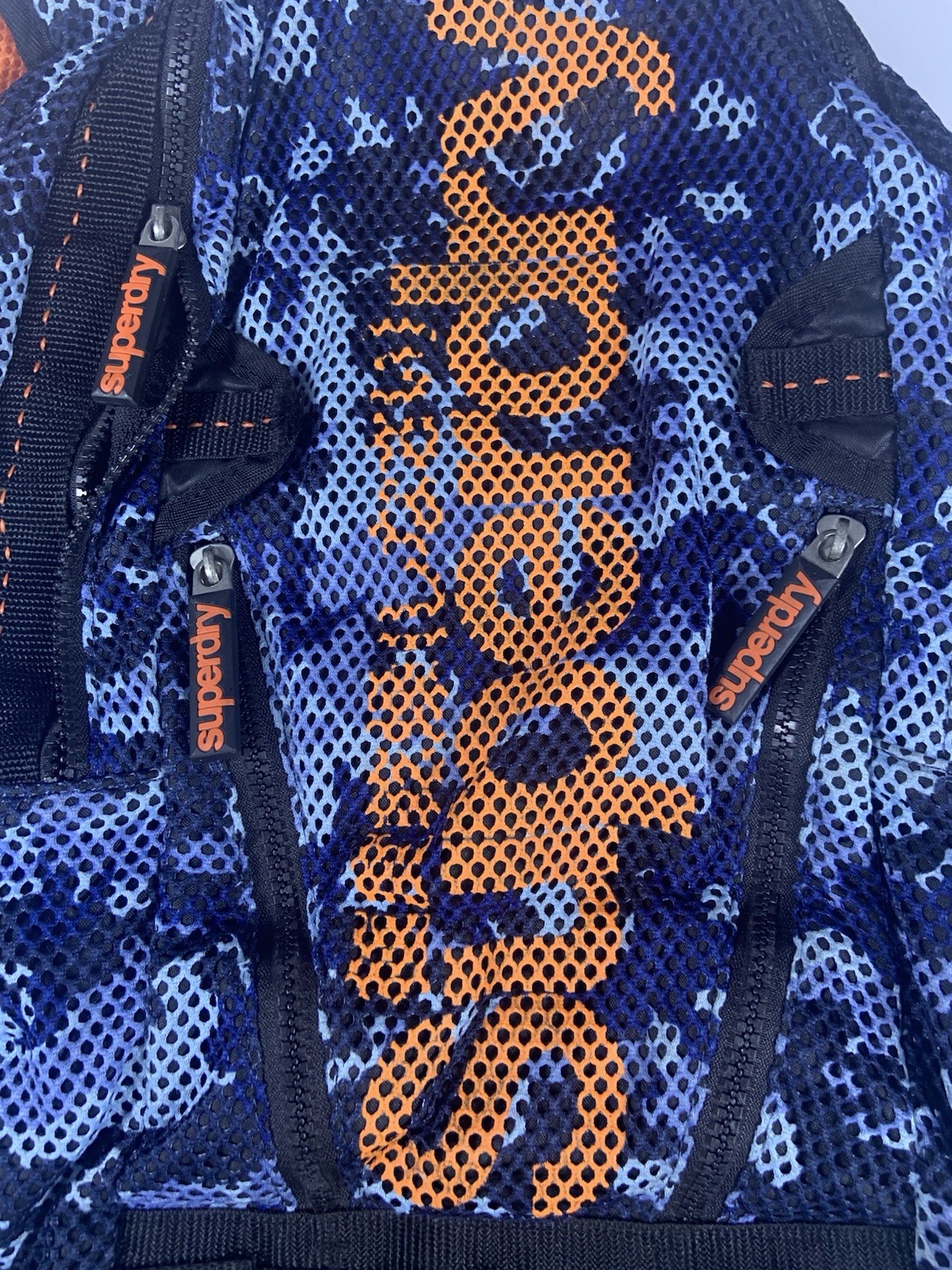 Superdry Camo Mesh Backpack Men’s Blue And Orange Laptop Bag