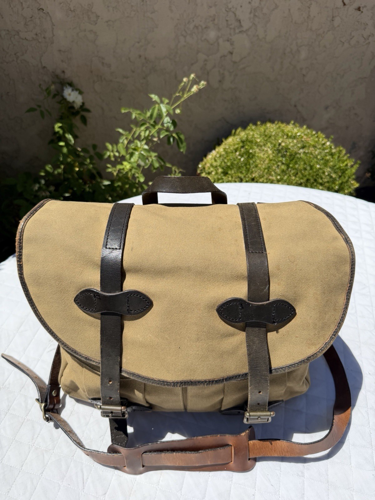 Vintage Filson 240 Talon-Era Small Carry-On Rugged Twill Tan Zipper Field Bag