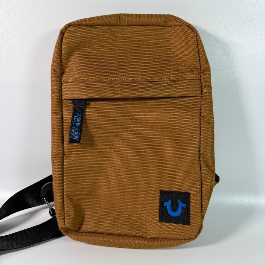 True Religion Benny Crossbody Bag Tan Messenger Sling Shoulder Bag NWT