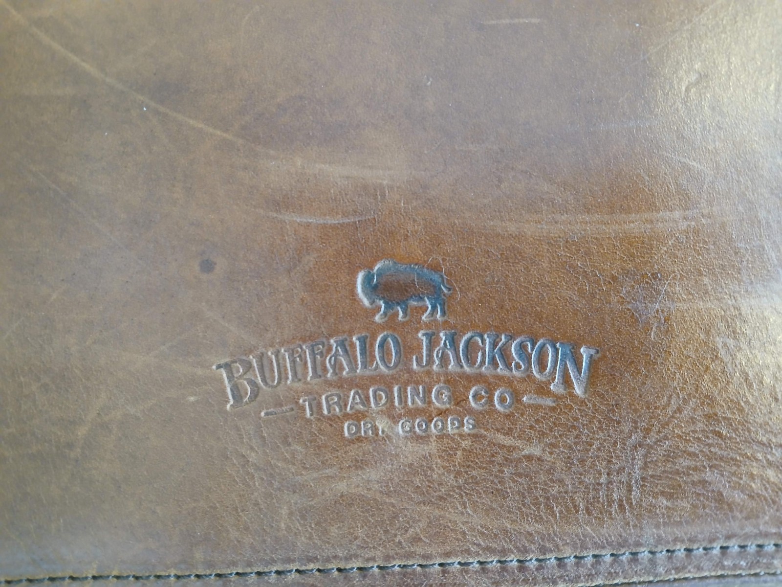 MEN’S VINTAGE BUFFALO JACKSON TRADING Co LEATHER DOUBLE POCKET MESSENGER BAG