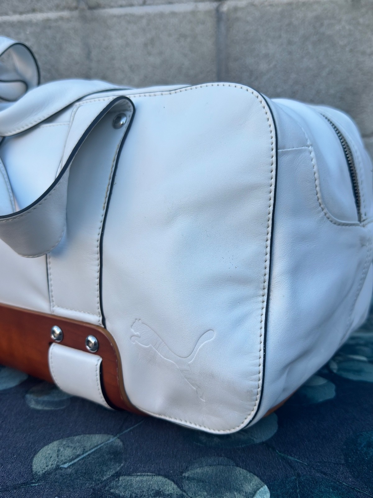 Puma Urban Mobility Wood Panel Bag White Nappa Leather Limited Edition 255/600