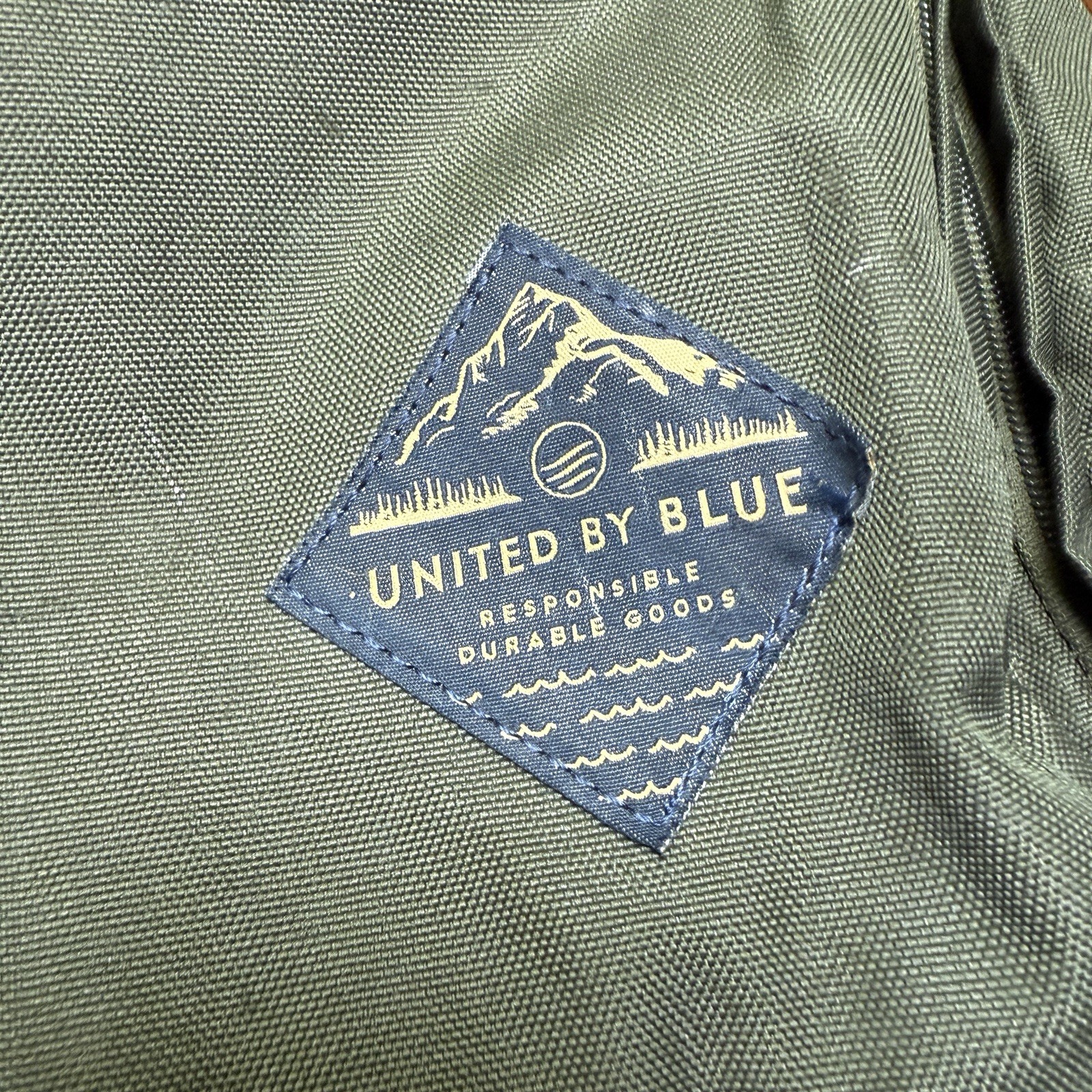 United By Blue 24L ARID Backpack Army Green Upcycled Materials Hiking TSA
