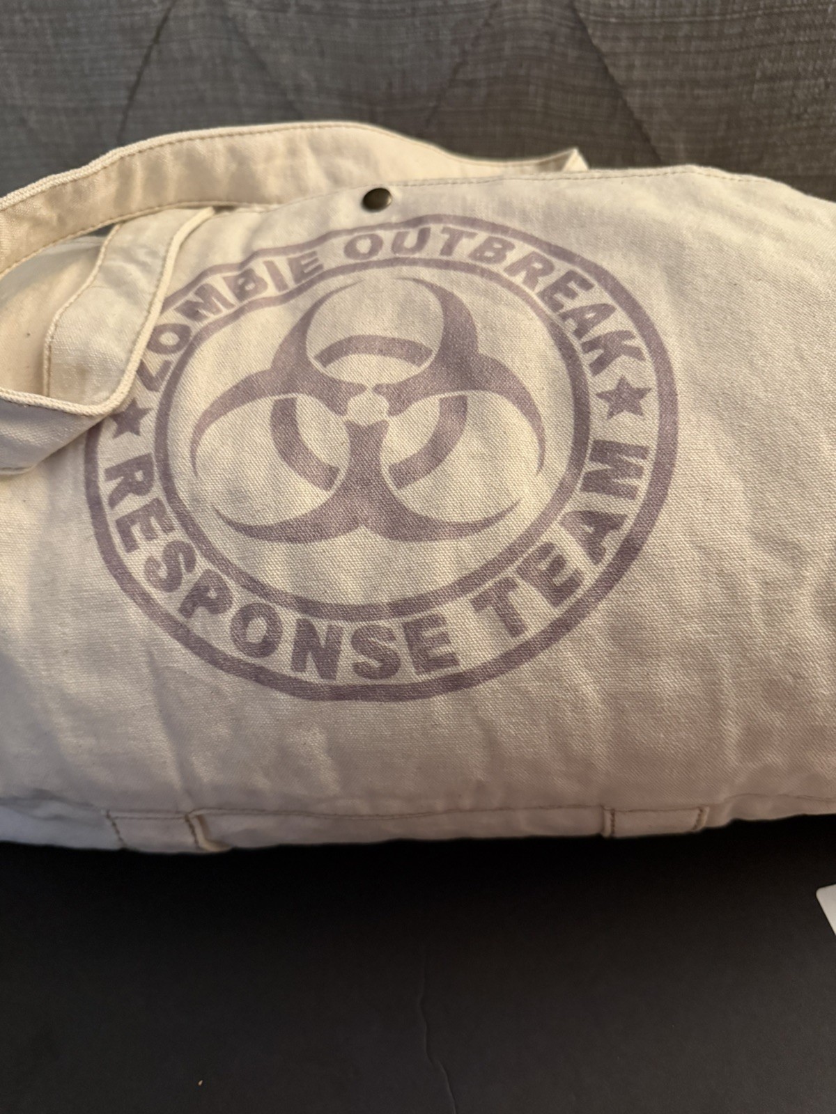 Zombie Outbreak Response Team Duffle Heavyweight Canvas Bag CafePress