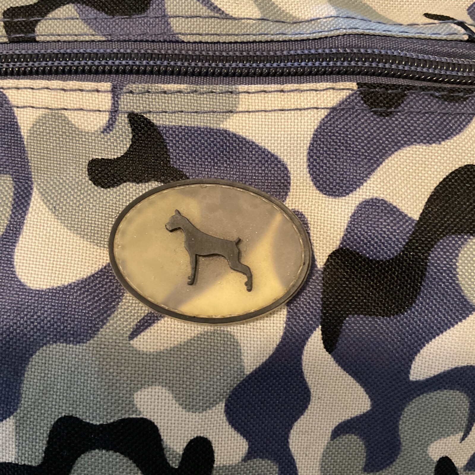 Camouflage Backpack Book Bag Zippered Pockets Unisex Lightweight Blue Gray READ