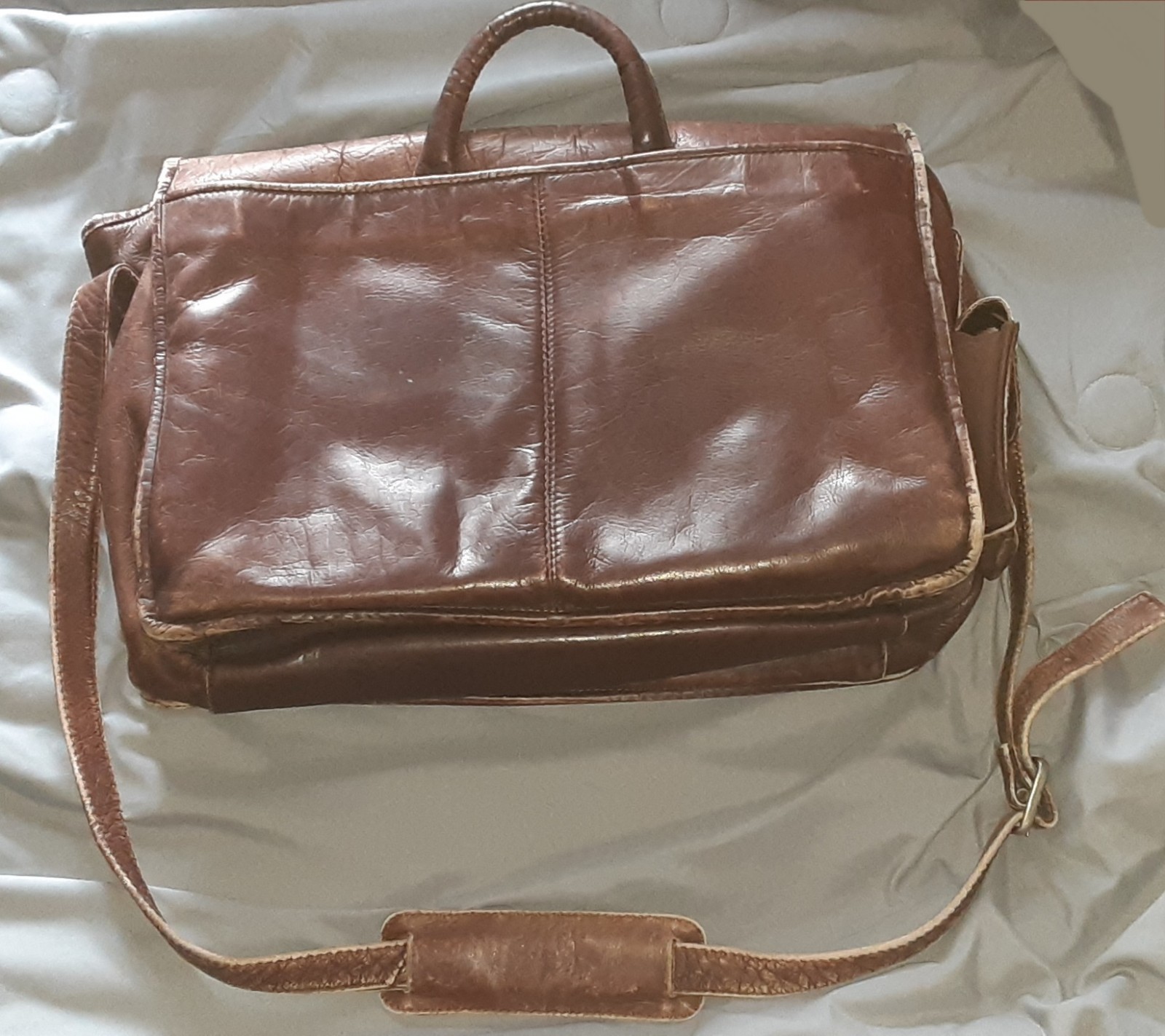 Wilsons Leather Briefcase (Brown, Made in Colombia)