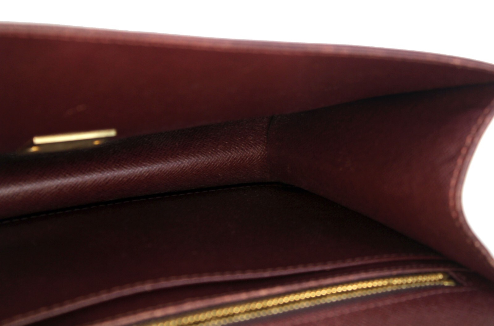 LOUIS VUITTON Taiga Brown Leather Pochette Clad Second Bag Clutch Bag Spain