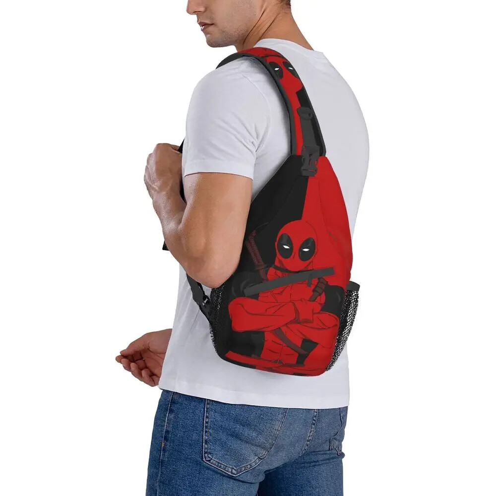 Casual Deadpool Sling Crossbody Backpack Men Shoulder Chest Bags for Traveling