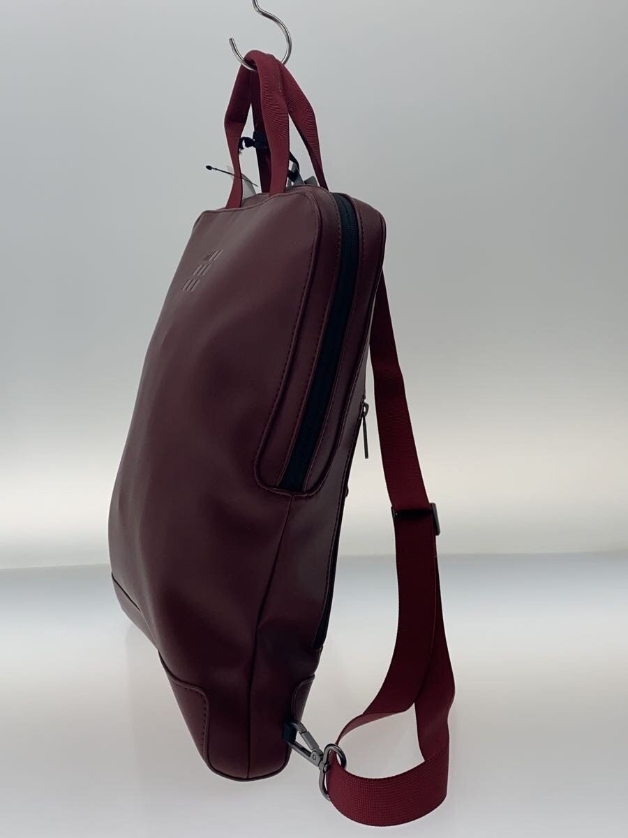 MOLESKIN Vertical Device Bag, Raspberry Red, Classic Collection, Leather Backpac