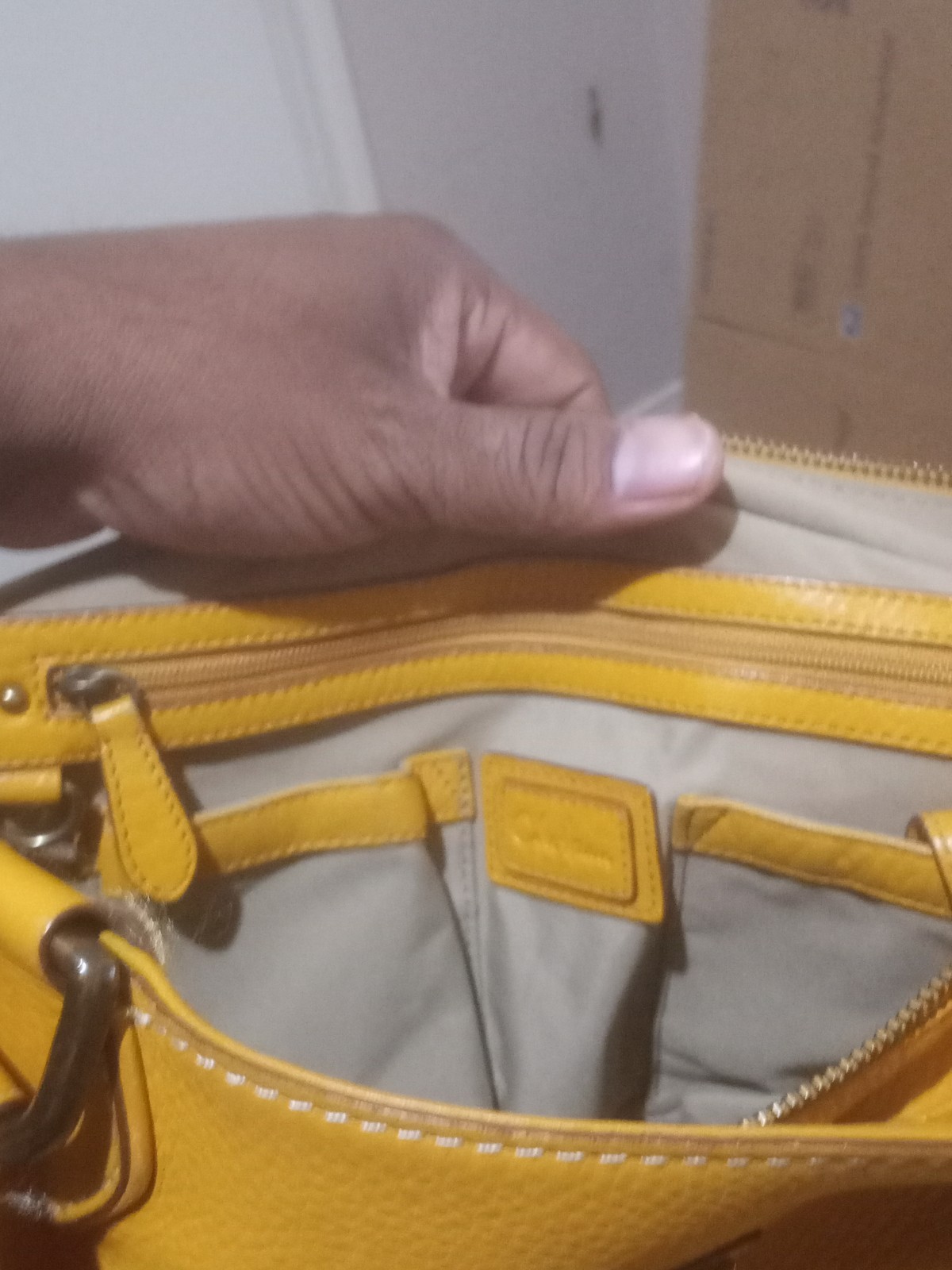 Beautiful Cole Haan Tan Brown Soft Leather Shoulder Handbag w/Double Handles