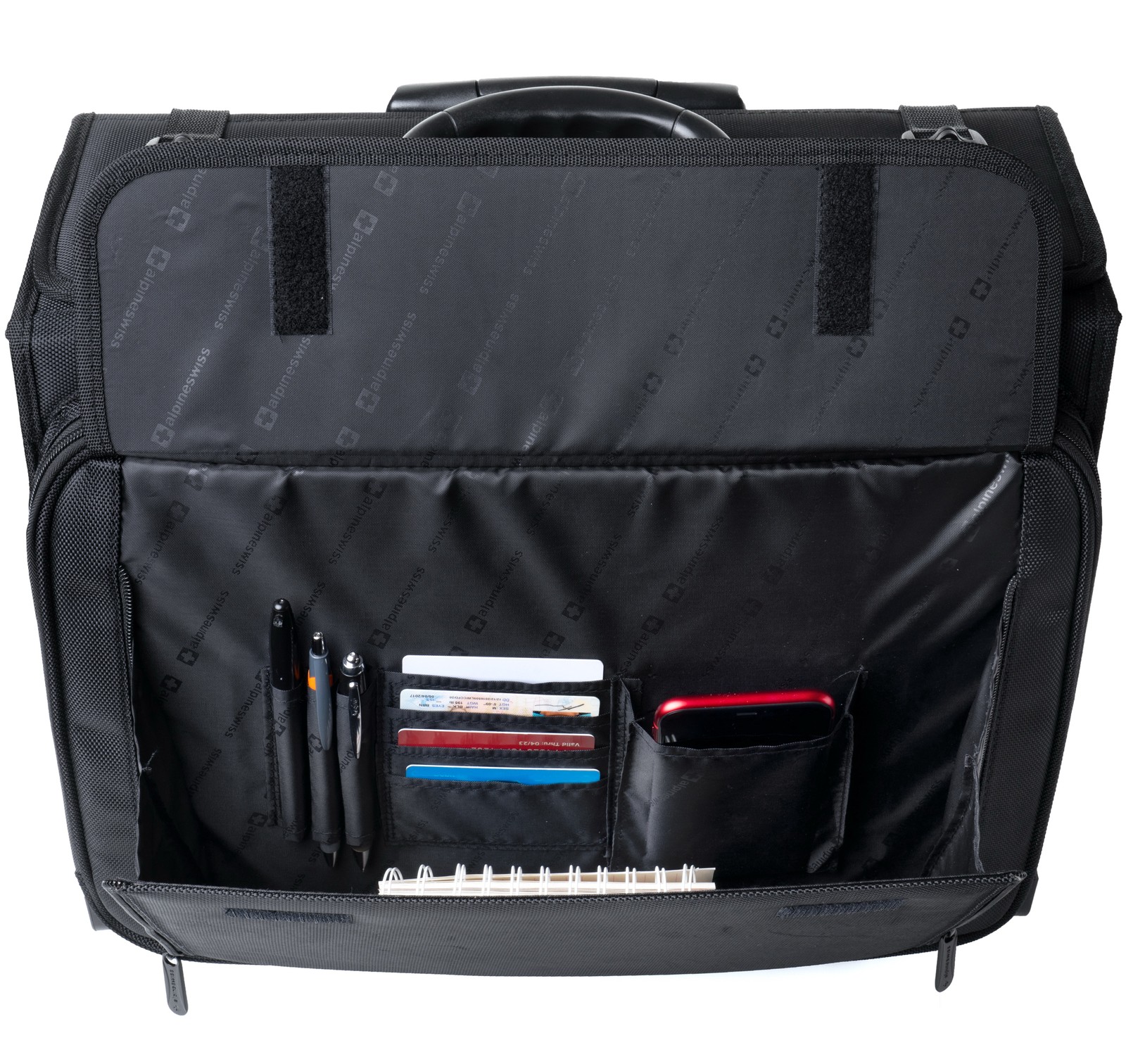 Alpine Swiss Rolling Briefcase Laptop Bag For Men Women Hard Side Catalog Case