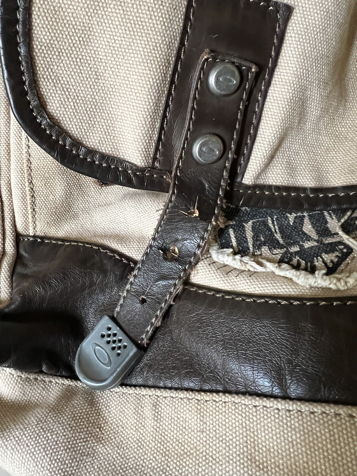 OAKLEY TACTICAL FIELD GEAR AP BAG Canvas Leather Pack Sling Carry Backpack