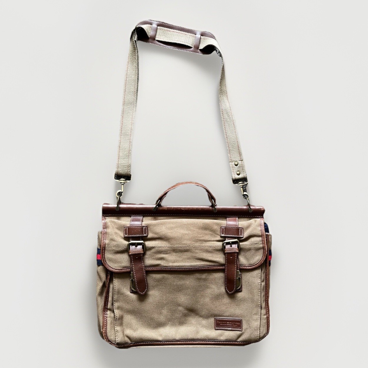 Tommy Hilfiger Workhorse Messenger Bag – Canvas And Leather – Brown