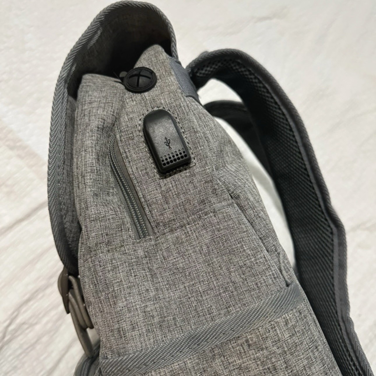 HFX Gray Backpack Buckle Flap Zip Front Pocket, Padded Adjustable Straps