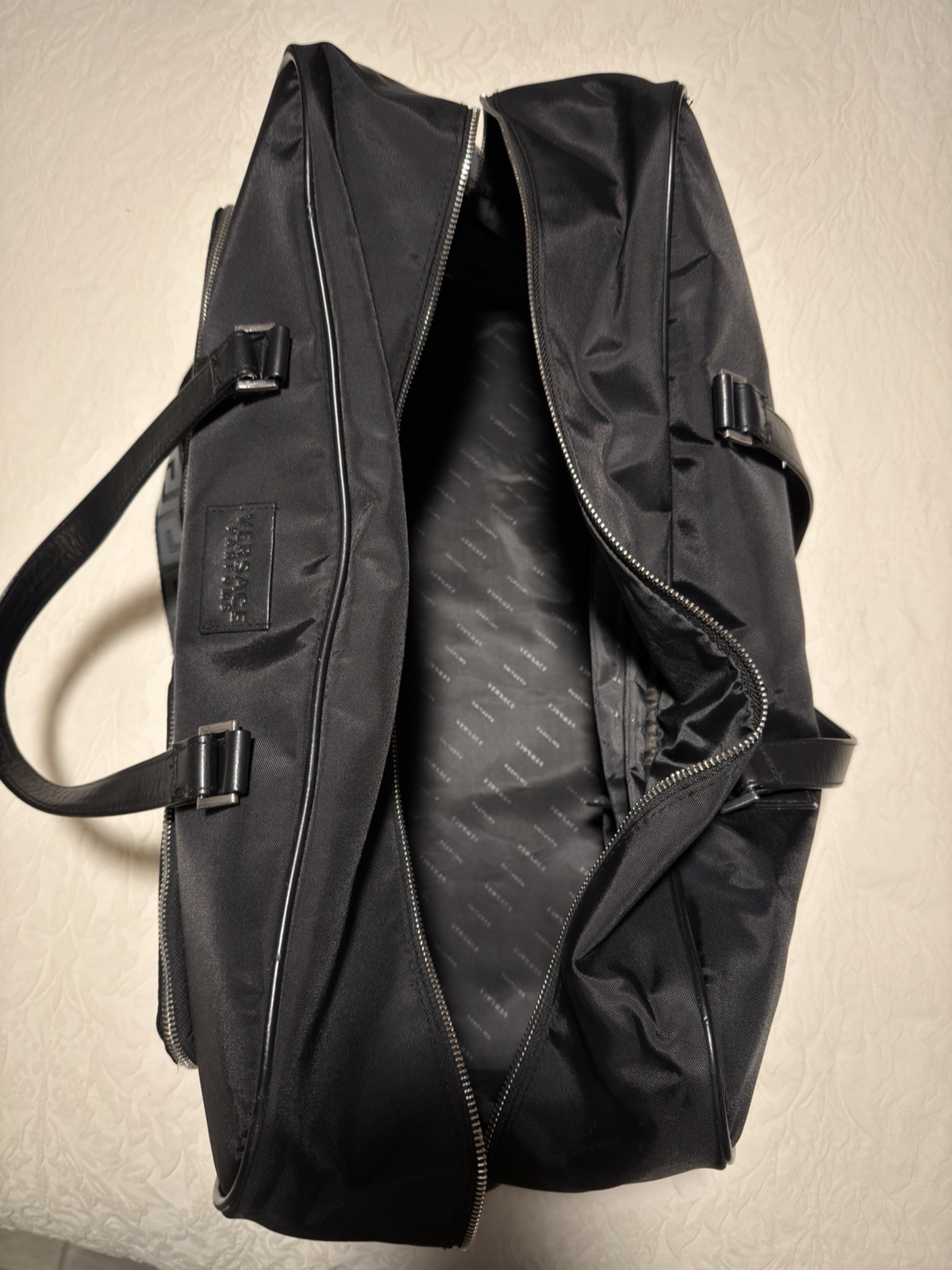 Versace Weekender Duffle Faux Leather Bag By Versace Men’s Fragrance Collection