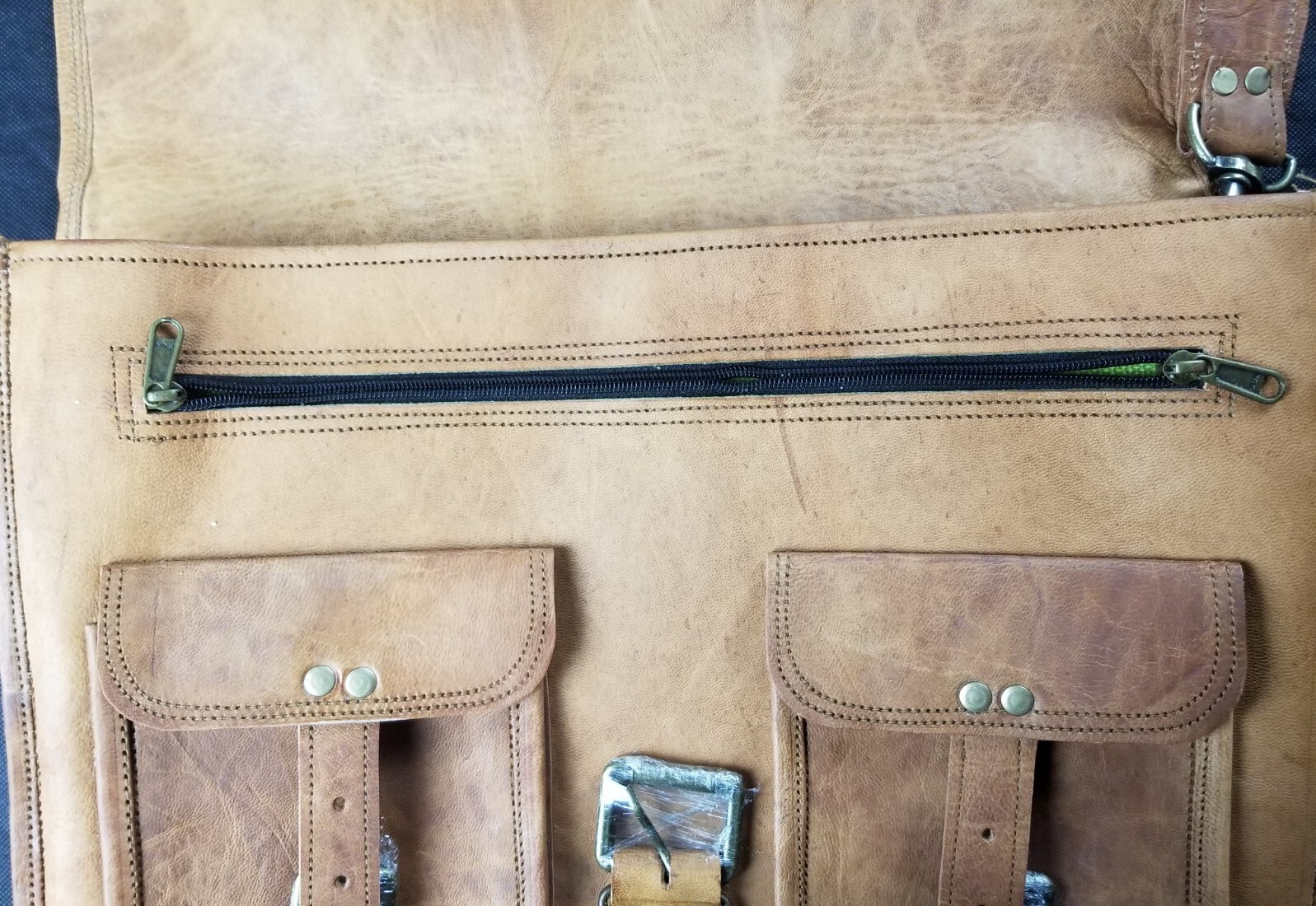 Cuero Handmade Leather Messenger Bag Laptop Briefcase Computer Bag Brown